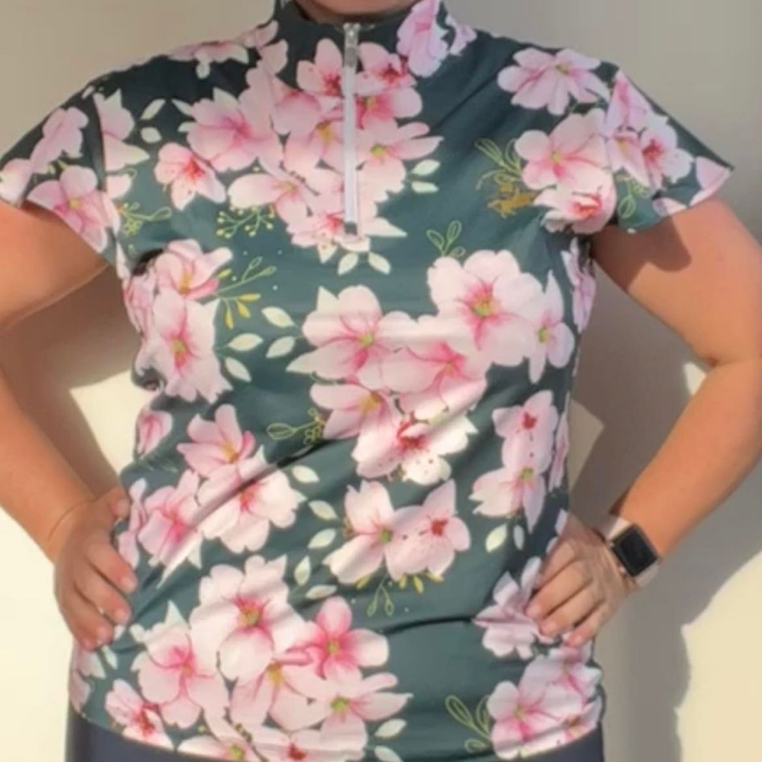 The Satine Green and Pink Floral Casual Shirt