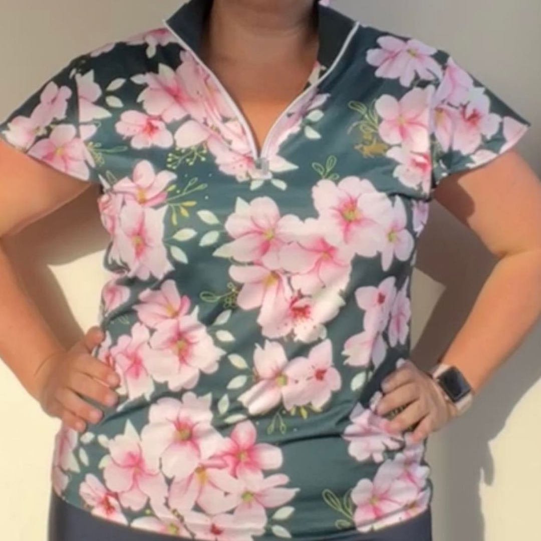 The Satine Green and Pink Floral Casual Shirt