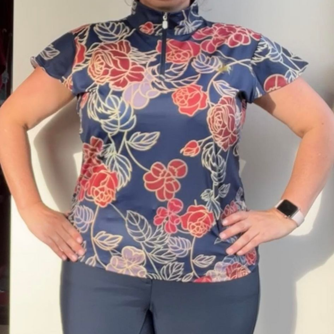 The Cloud Navy and Red Floral Casual Shirt