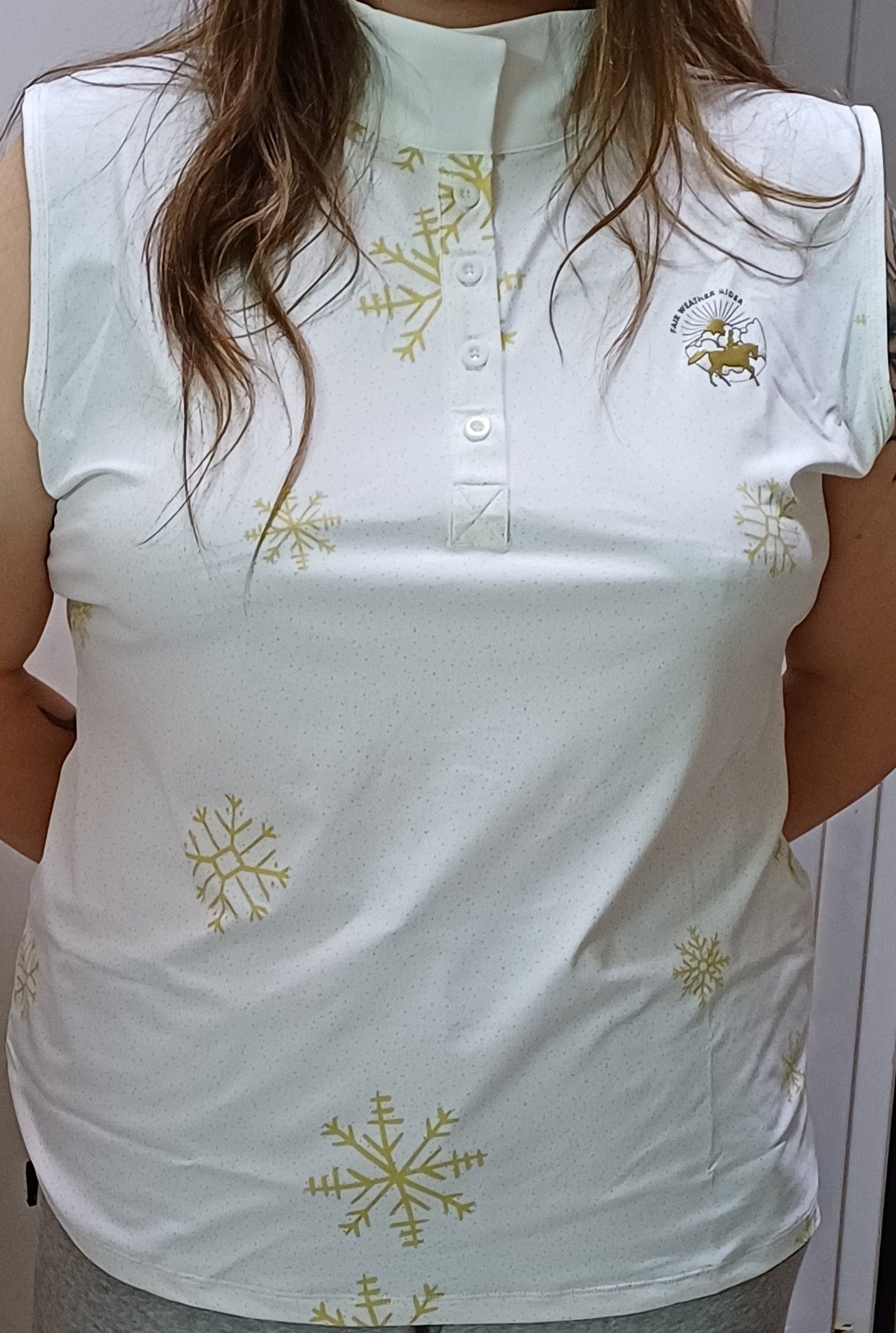 The Jazz White Sleeveless Competition Shirt